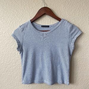 Brandy Melville Striped Blue Tee